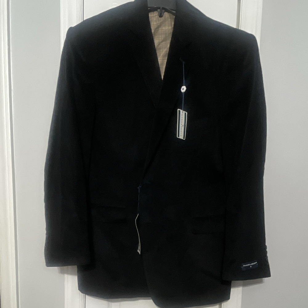 Saddlebred Men's Black Corduroy Sport Coat Big & Tall 52R 2-Button